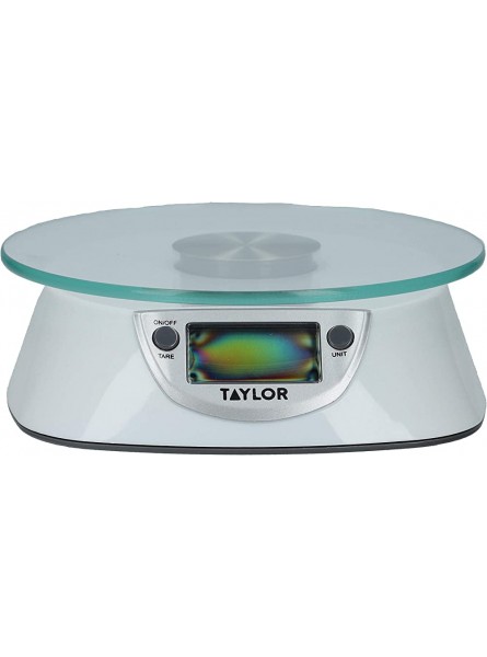 Taylor Digital Kitchen Food Scales with Glass Platform Highly Accurate with Tare Function and Precision Silver Weighs 5 kg 5,000 ml Capacity - VQBXQA7E