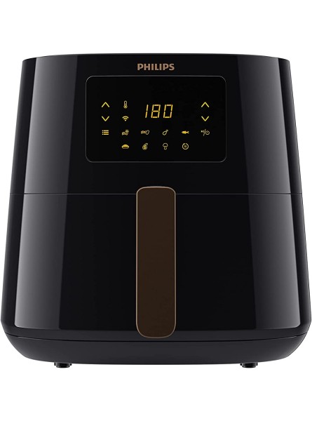 Philips Airfryer Essential XL Connected 5 Portions 6.2L Capacity Low Fat Fryer Wifi Connected NutriU App Alexa Compatible Digital Display 7 Presets Keep Warm Function Black HD9280 91 - PVZDH4BT