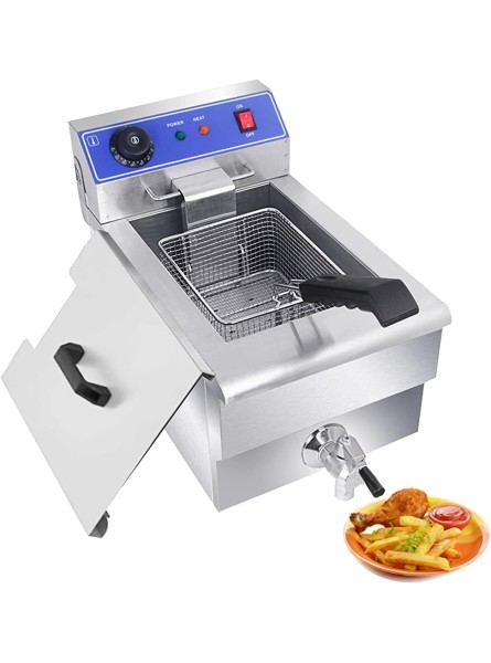 Stainless Steel Deep Fryer Electric Deep Fat Fryer 3000W 10L Easy Clean for Food Cooking & French Fries Home Restaurant Chicken Chip Fry 10L - KYZFOR46