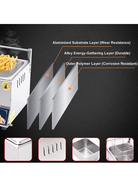 Tightstore Gas Fryer Deep Fryer Deep Fryer with Basket Chip Fat Fryer Easy Clean Deep Fryer Small Deep Fryers for Home Use for Cooking A Variety of Fried Delicacies Double Small Cylinder - WFOHF018